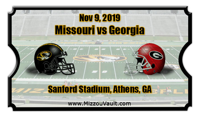 Missouri Tigers vs Georgia Bulldogs Football Tickets  11/09/19