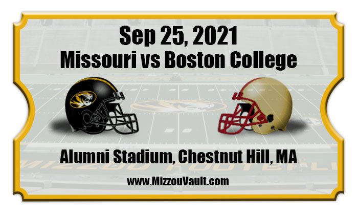 Missouri Tigers vs Boston College Eagles Football Tickets | 09/25/21
